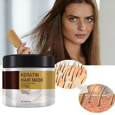 Collagen & Keratin Hair Mask with Moroccan Argan Oil — Repair, Smooth & Frizz Control 100ml