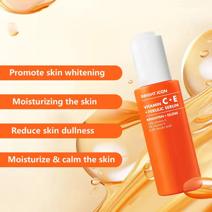 Vitamin C & E Brightening Face Serum 30ml — Dark Circles, Collagen & Glow